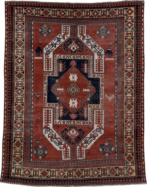 Antique Kazak Area Rug (6' x 8')